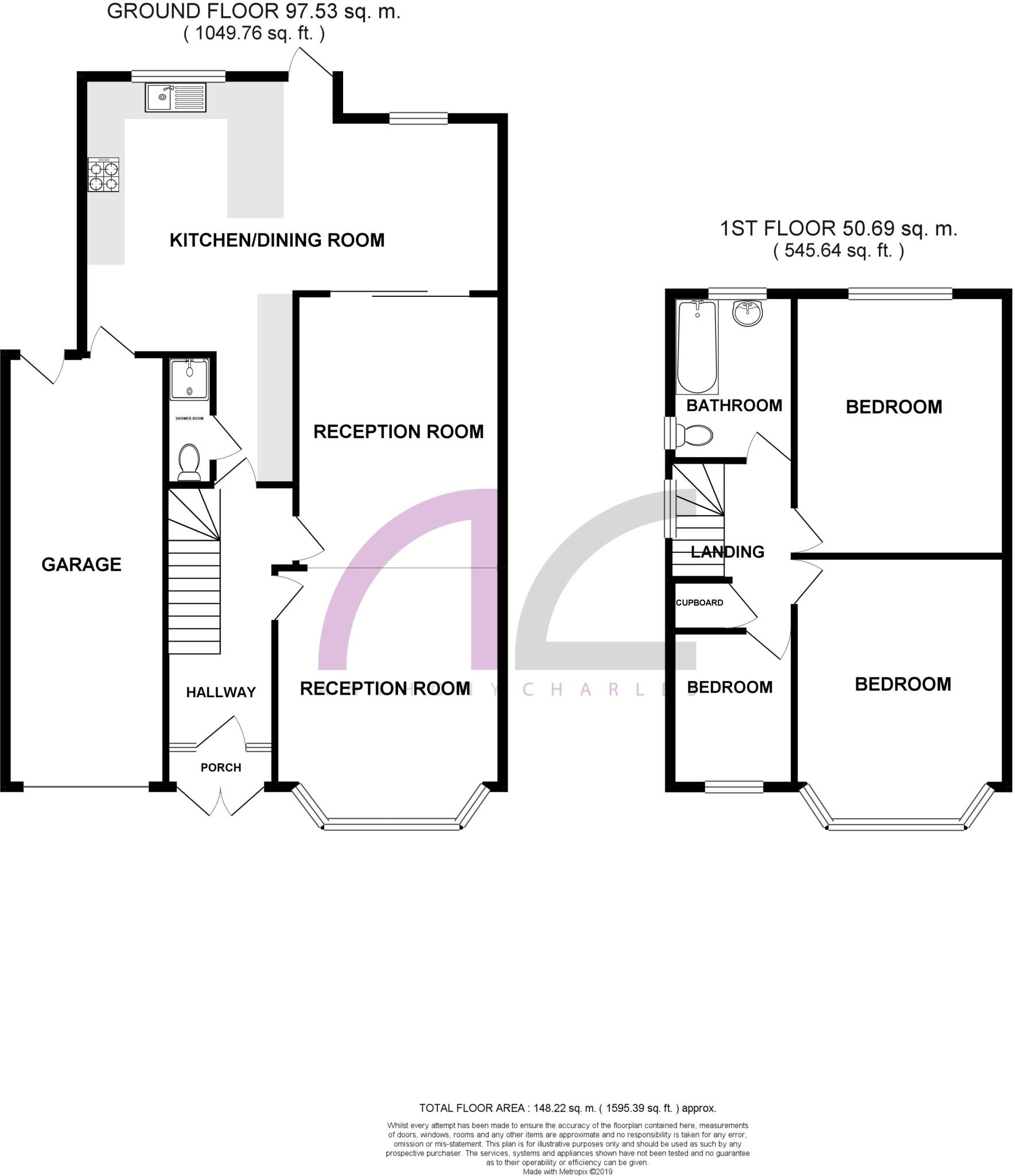 Burleigh Gardens, Southgate, N14 floorplan
