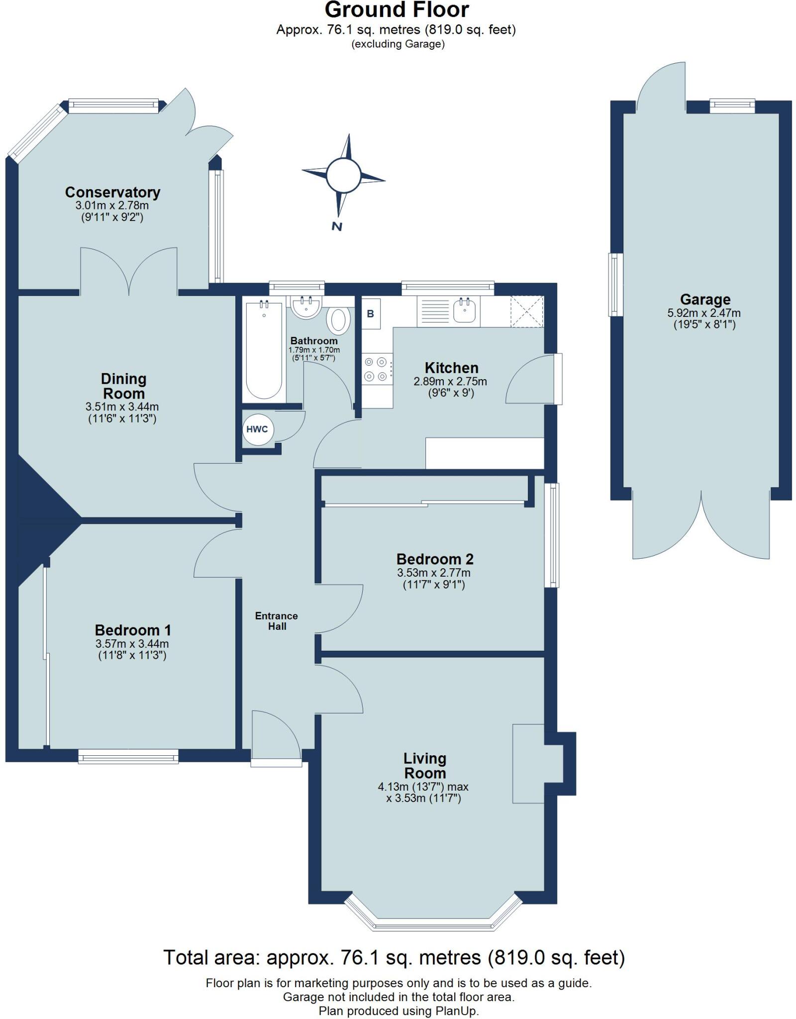 Hollybush Avenue, St. Albans, Hertfordshire, AL2 floorplan