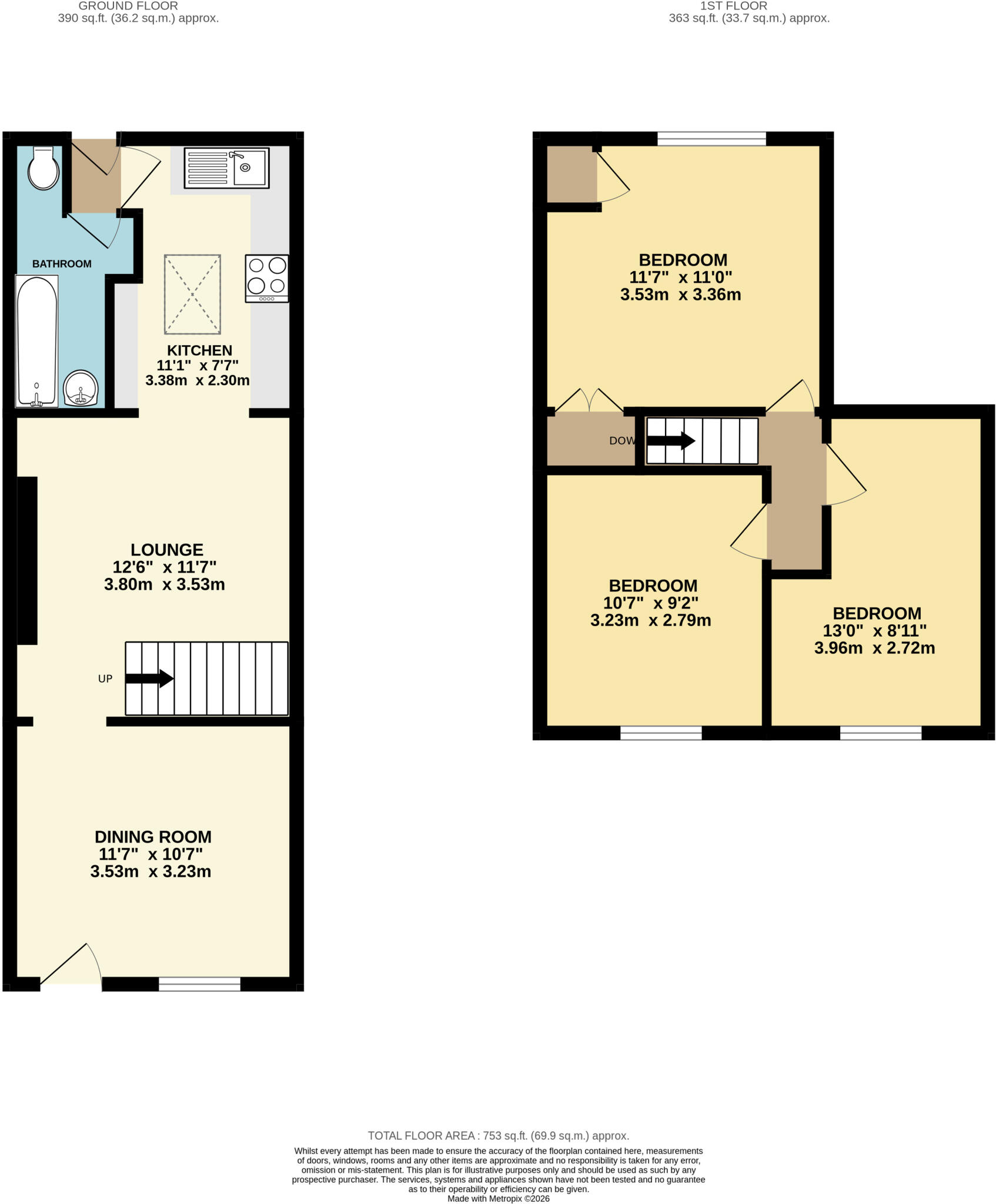 Foundry Row, Redruth, TR15 floorplan