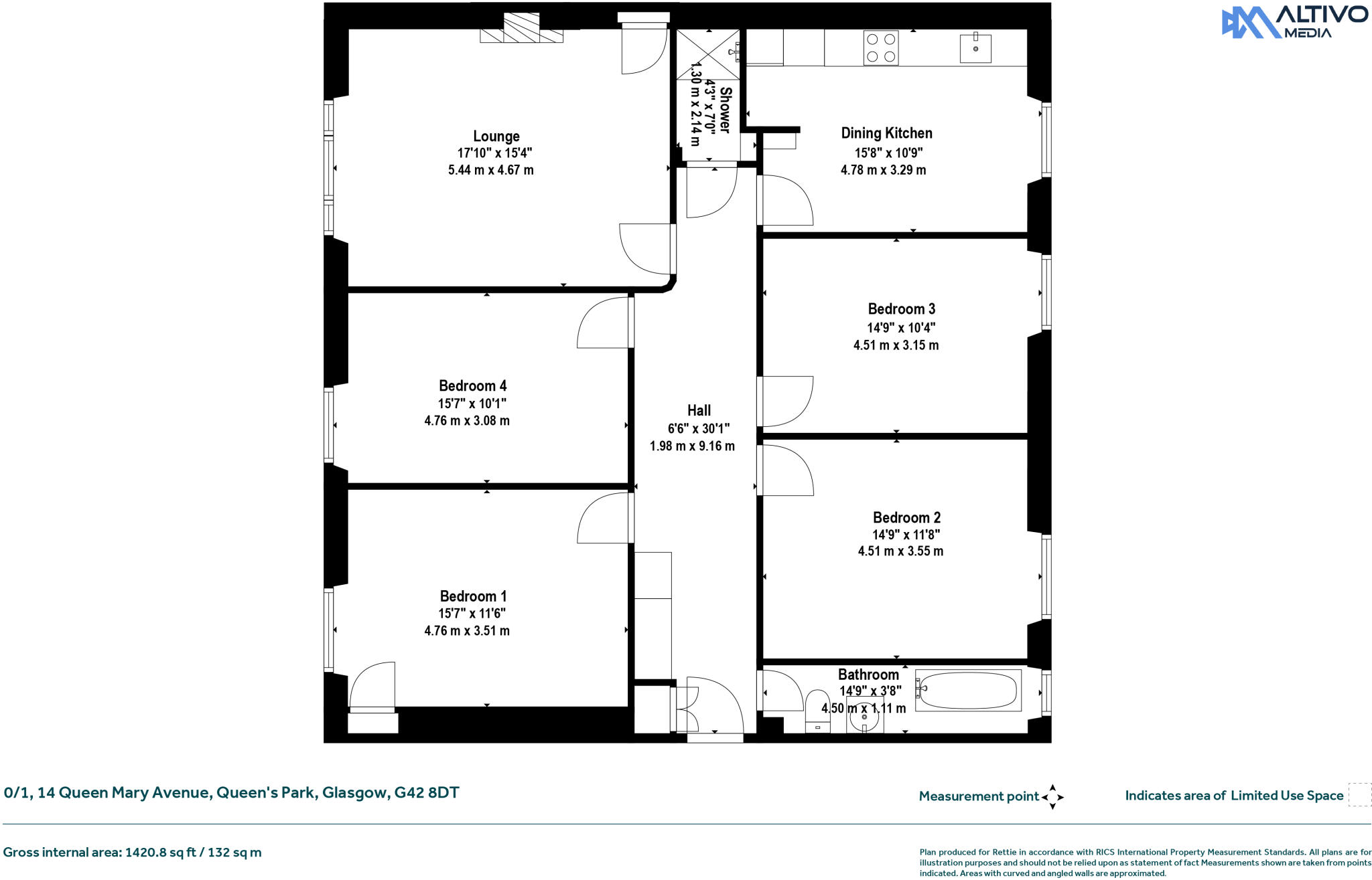 Queen Mary Avenue, Queen's Park, Glasgow floorplan