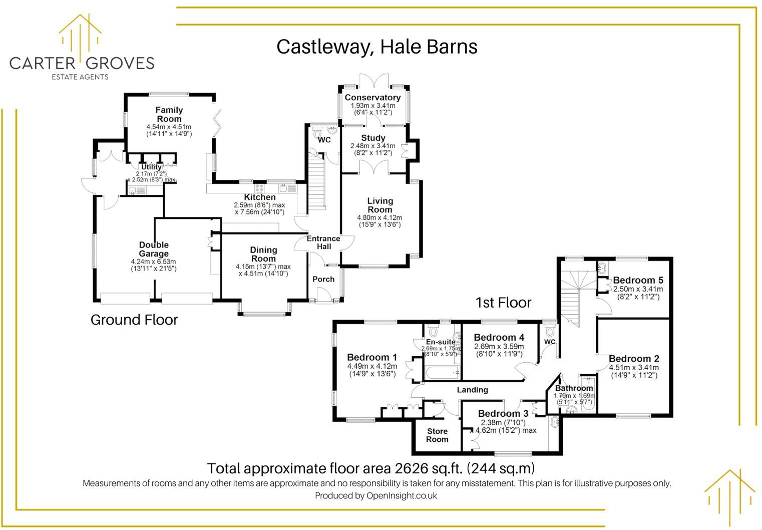 Castleway, Hale Barns, Altrincham, Greater Manchester, WA15 floorplan
