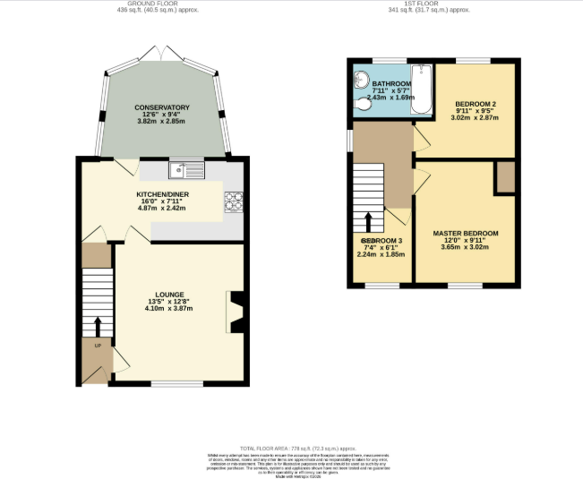 Green Close, Bradford floorplan