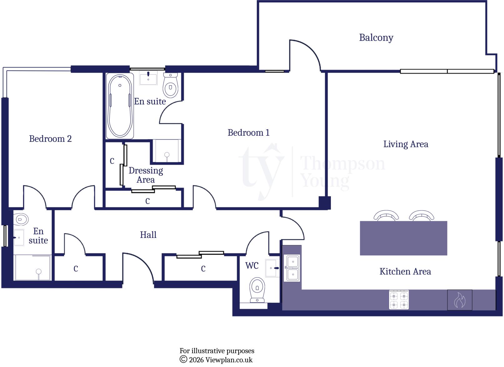 The Horizon, Trem Elai, Penarth floorplan