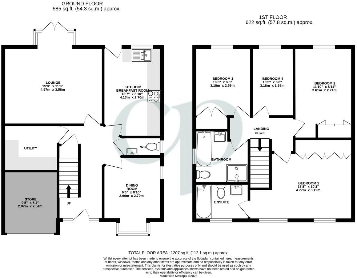 Exton Close, Ampthill, Bedfordshire, MK45 floorplan