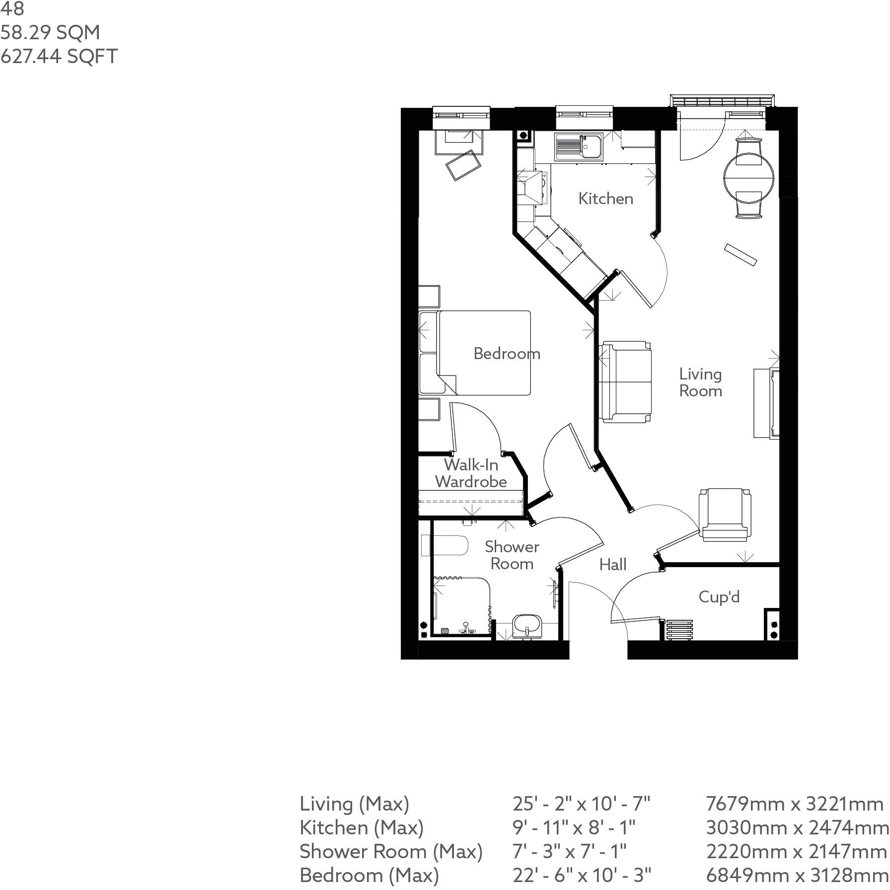 1-59 Merchant Avenue, Exmouth, Devon, EX8 2GG floorplan
