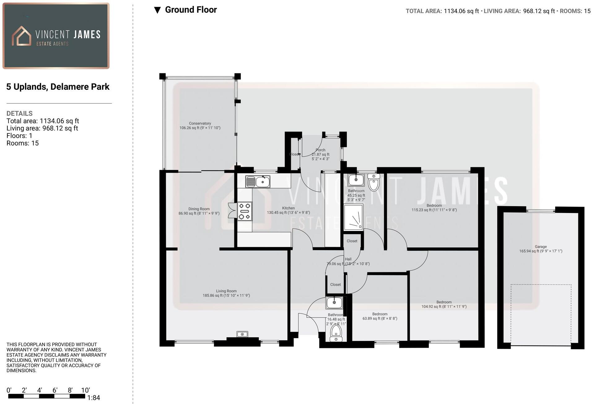 Detached Bungalow, Nestled Into Sought-After Delamere Park floorplan