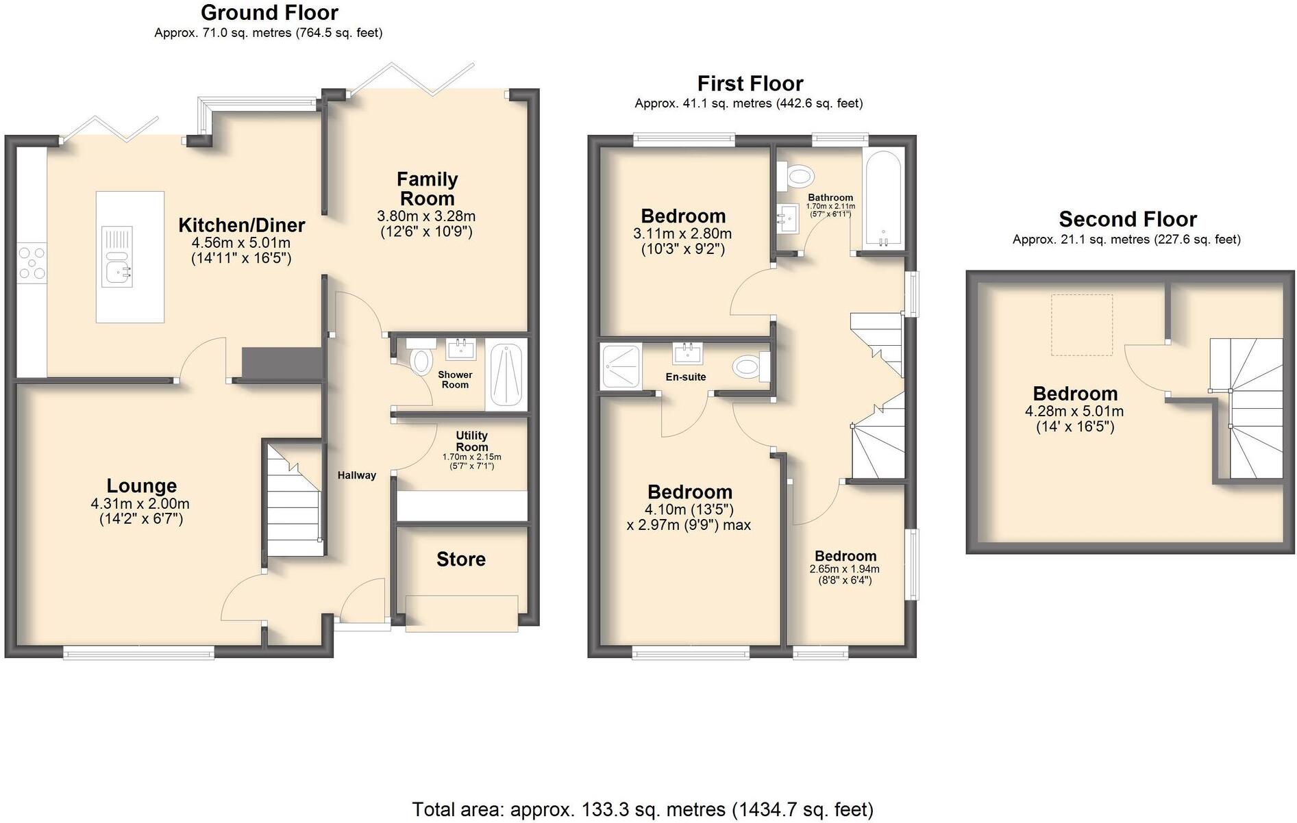 Everard Avenue, Sheffield, S17 floorplan