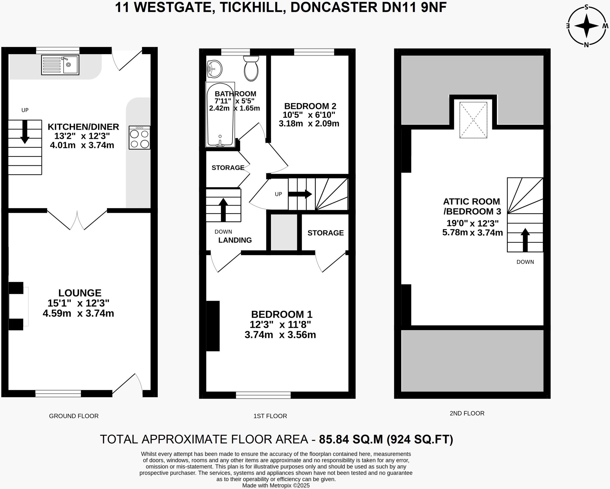 Westgate, Tickhill, Doncaster floorplan