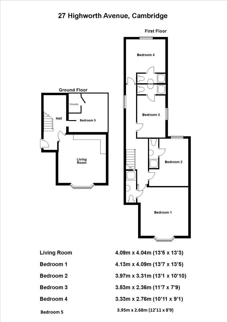 27 Highworth Avenue, Cambridge, CB4 2BQ floorplan
