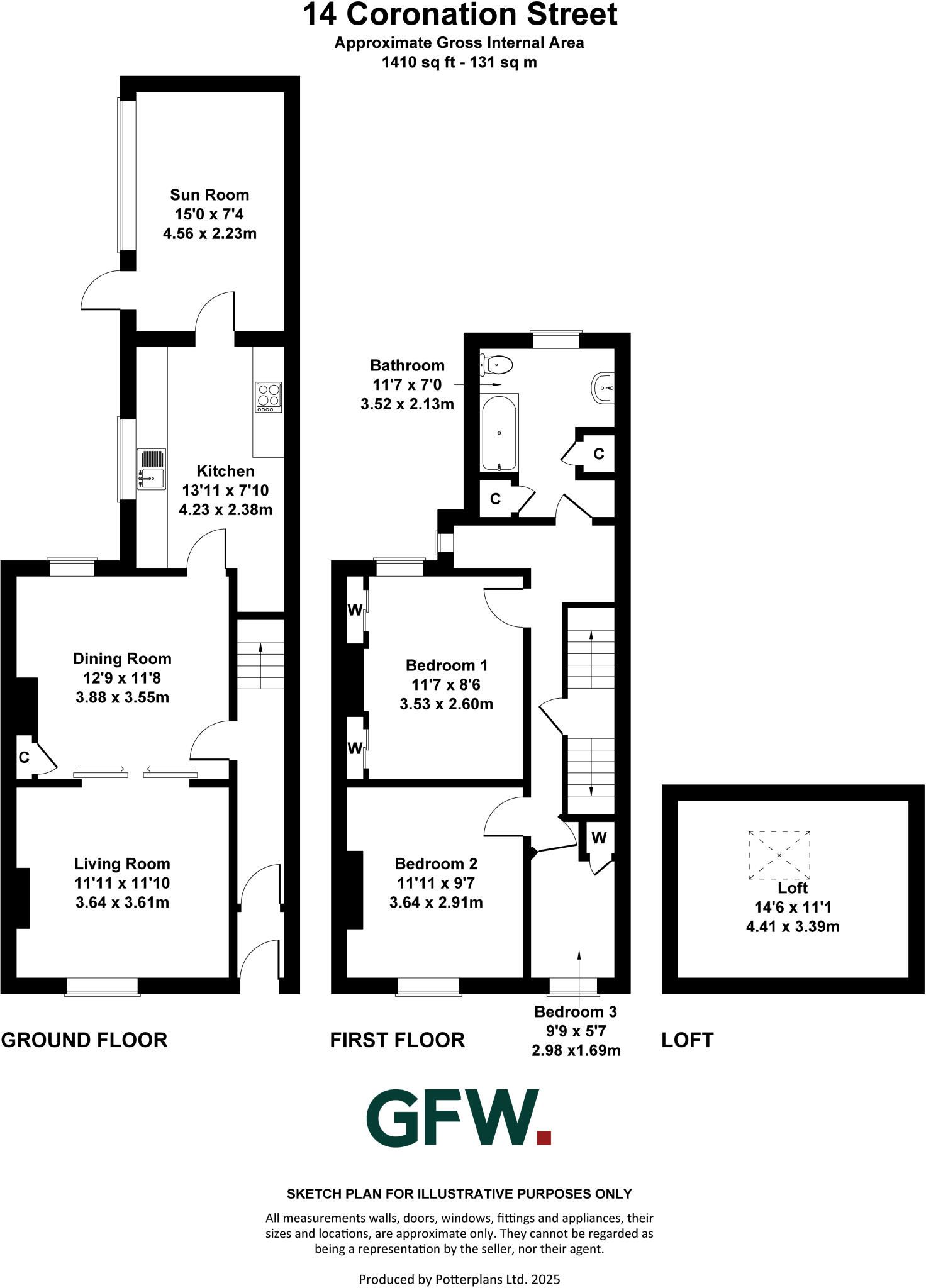 14, Coronation Street, Barnard Castle, County Durham, DL12 floorplan