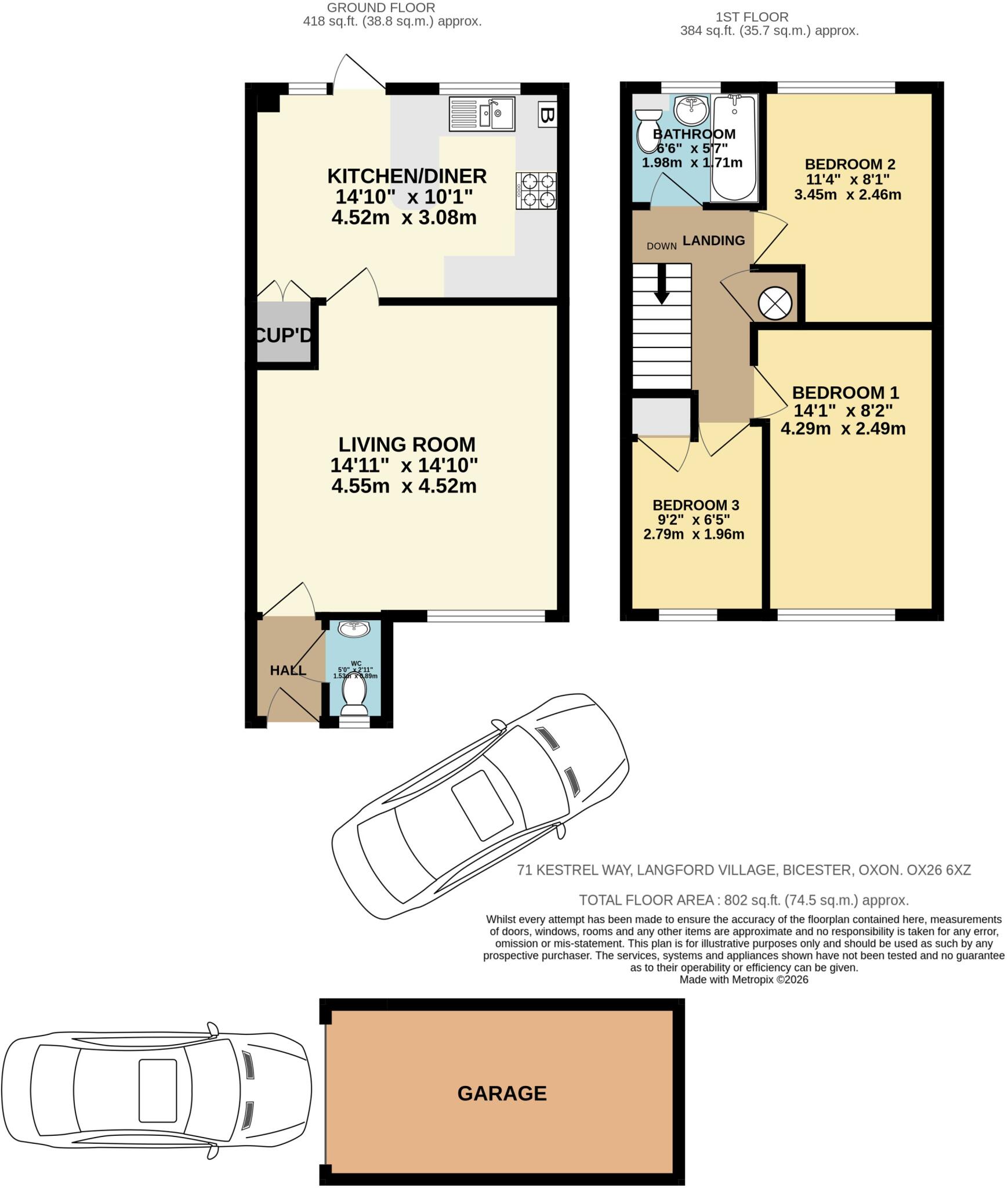 Kestrel Way, Bicester, Oxfordshire floorplan