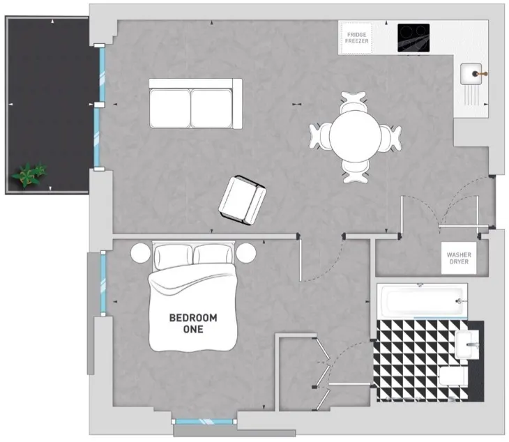 Beton, HA9 floorplan