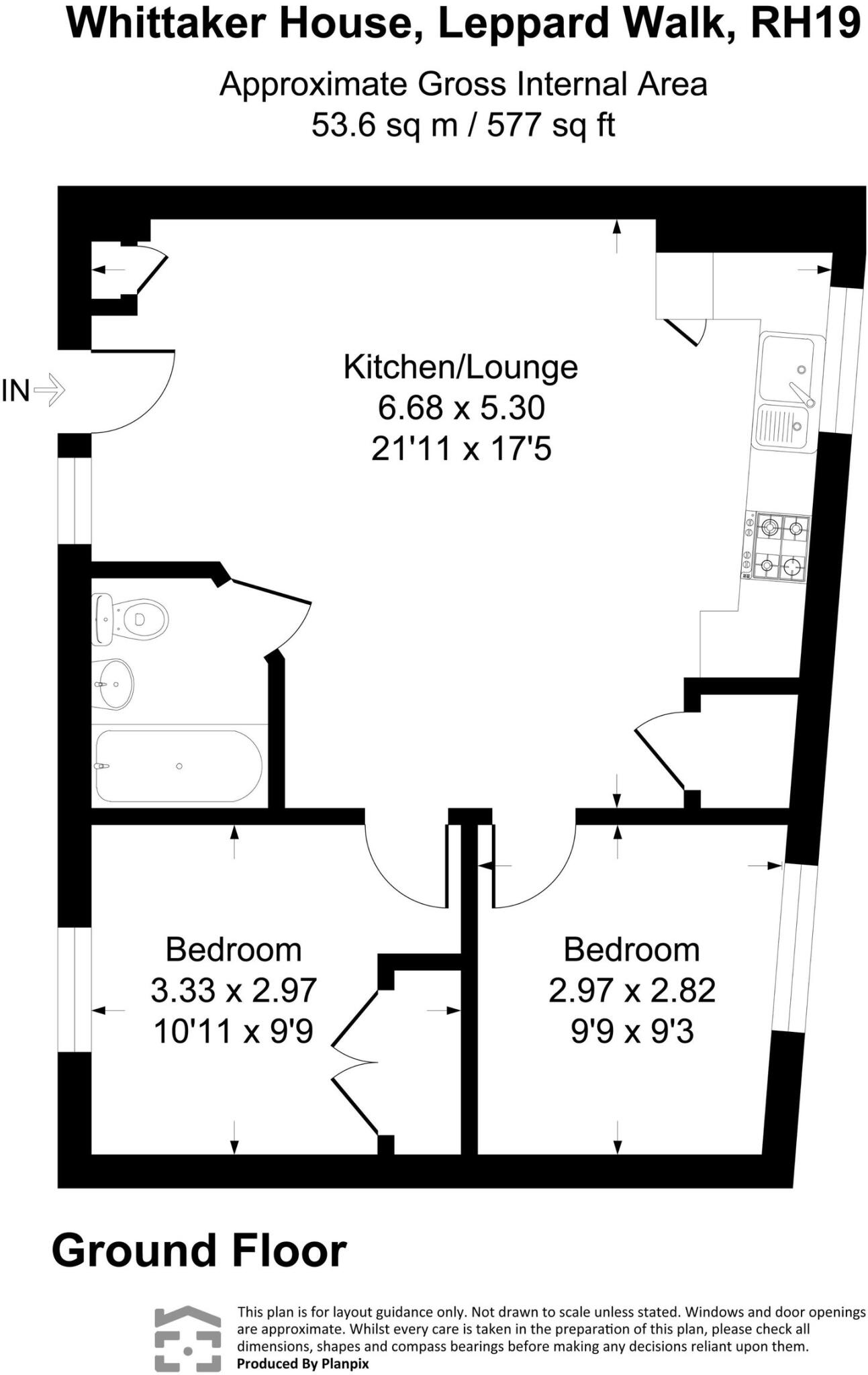 Whittaker House floorplan