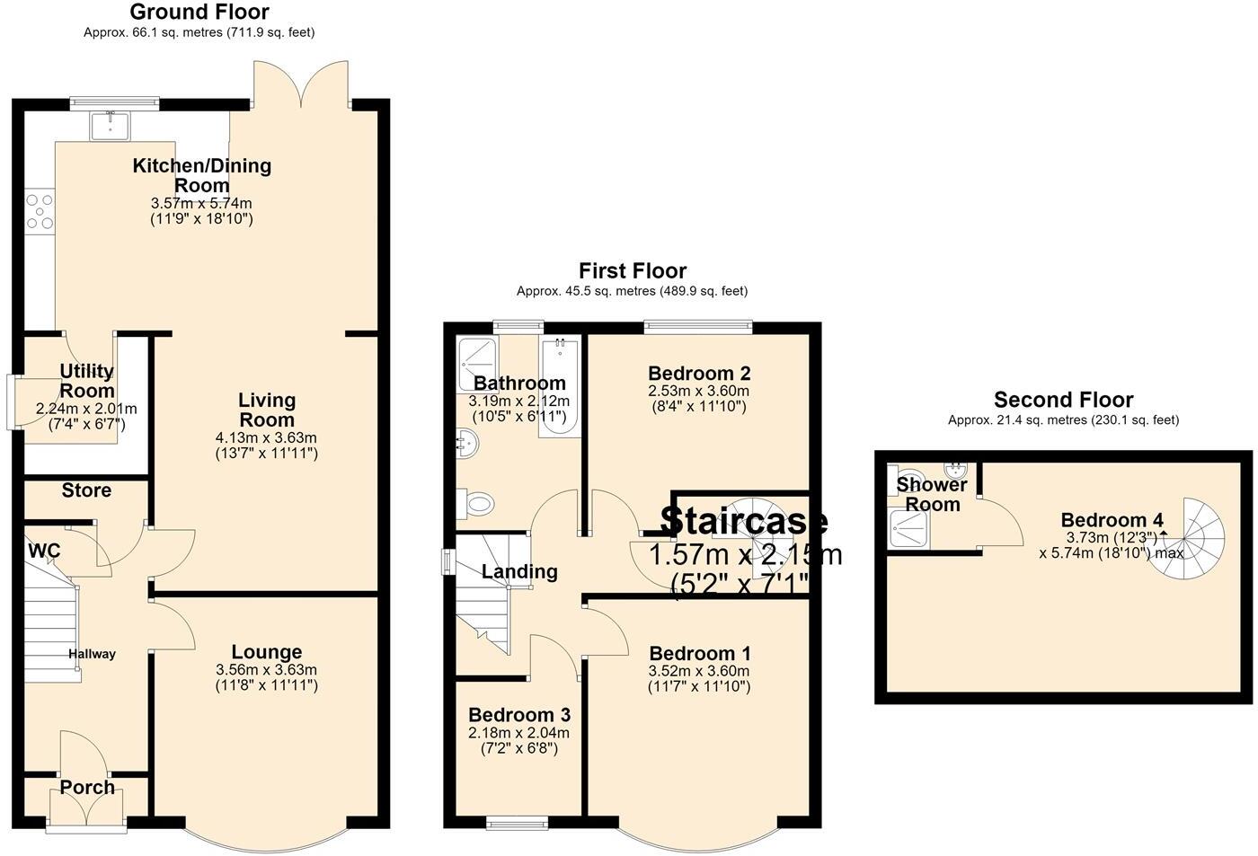 Guildford Avenue, Blackpool floorplan