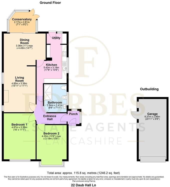 Daub Hall Lane, Hoghton, Preston, PR5 0JT floorplan