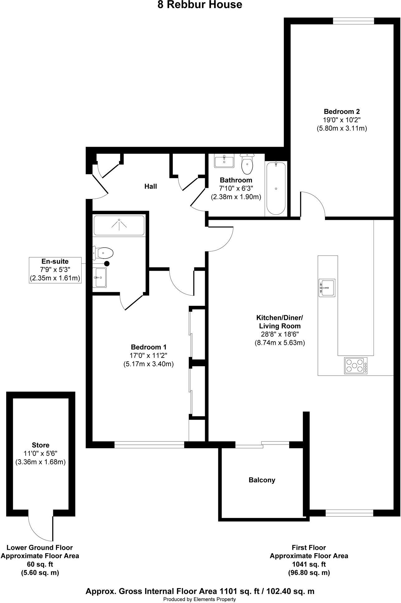 Rebbur House, Nicker Hill floorplan