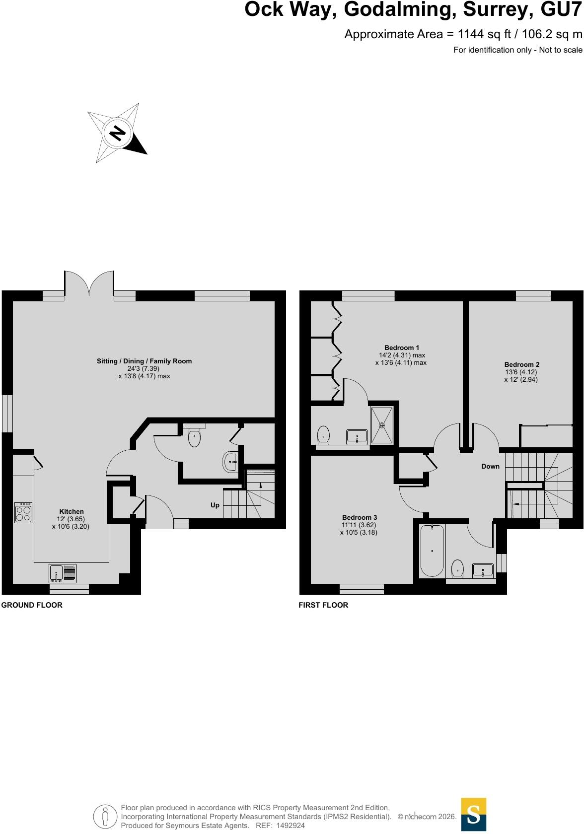Ock Way, Godalming, Surrey, GU7 floorplan