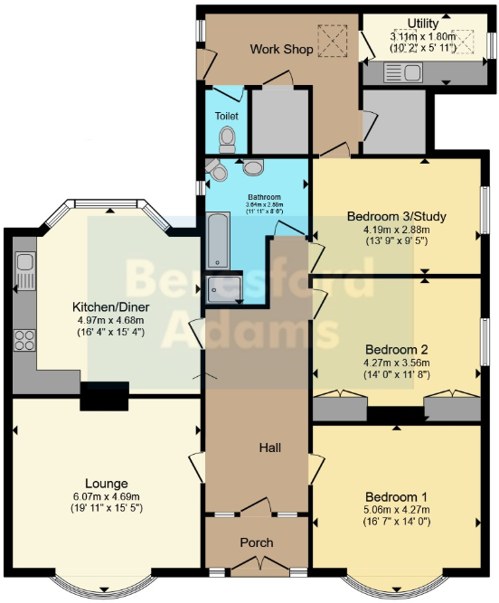 Grosvenor Road, Colwyn Bay, Conwy, LL29 floorplan