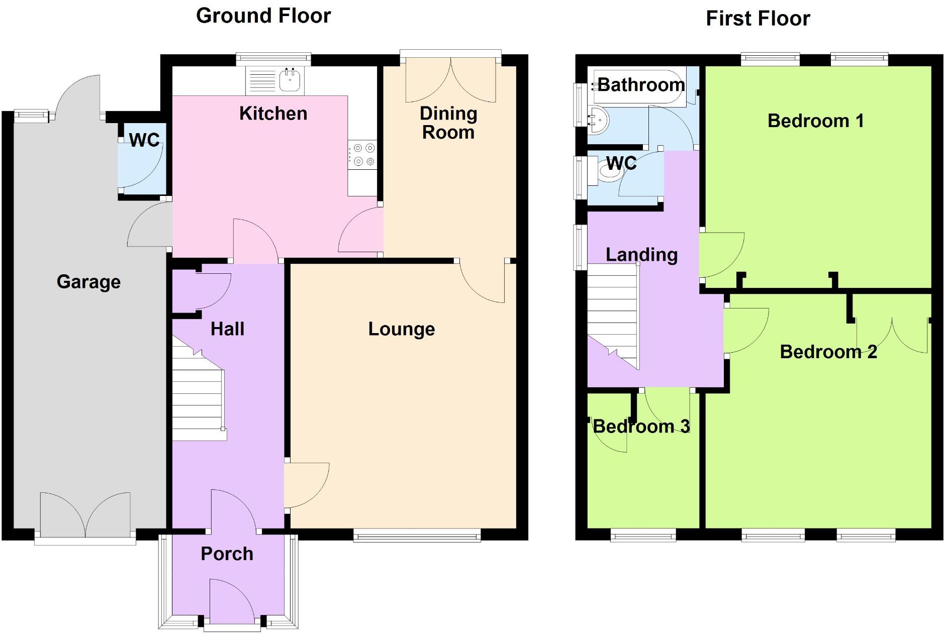 Leadale Road, Leyland, Lancashire, PR25 floorplan
