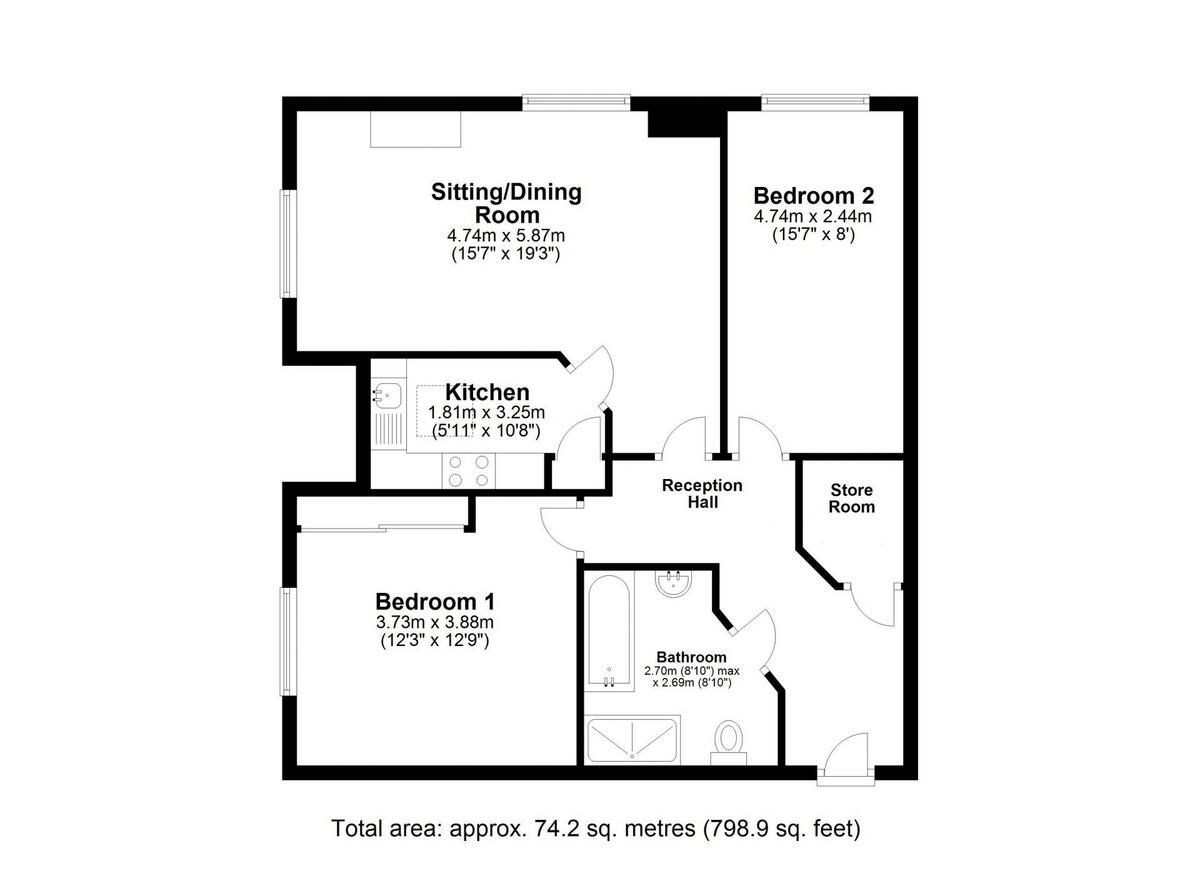 57 Henderson Court, Ponteland NE20 9GY floorplan