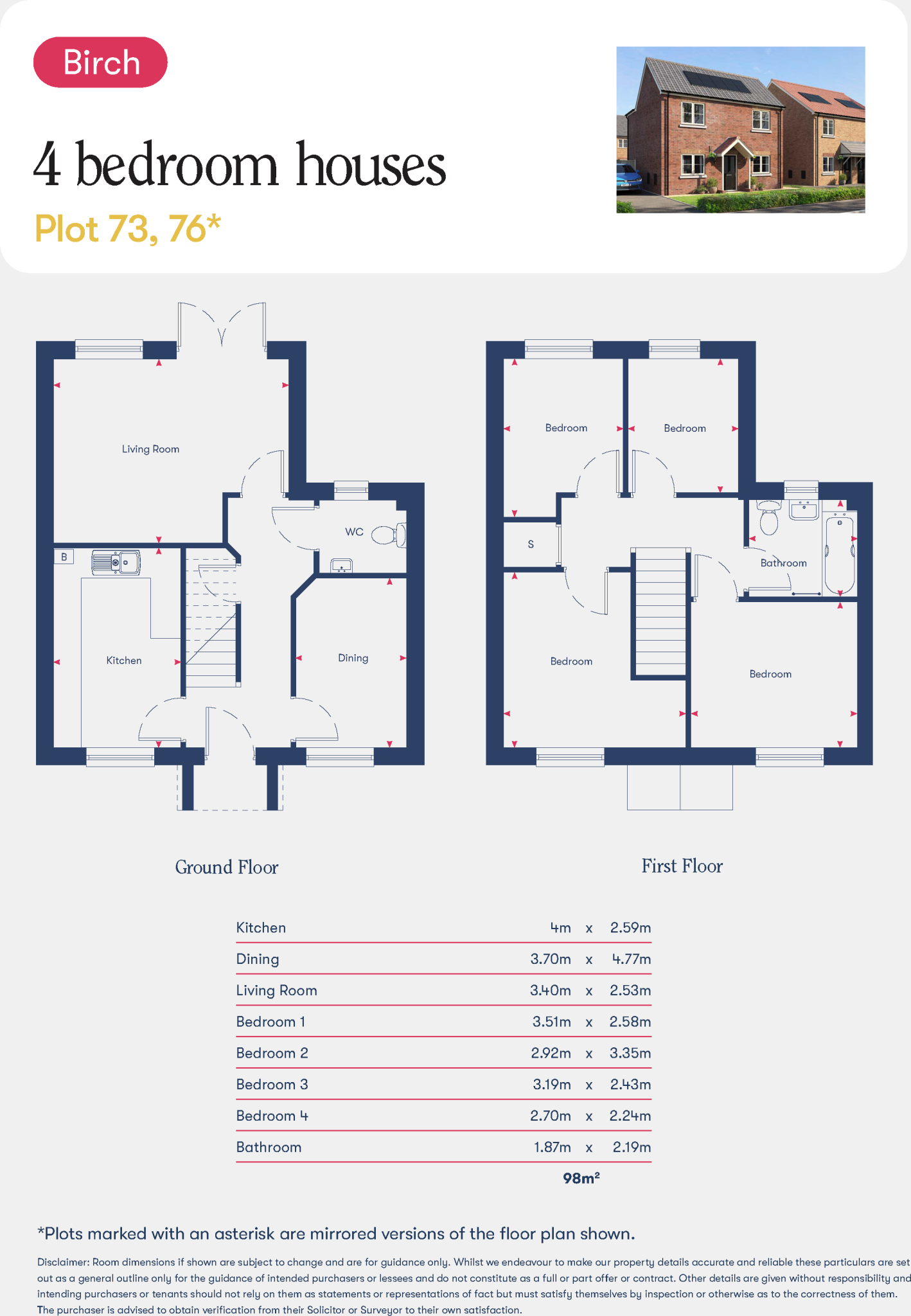 Plot 73 Brunswick Fields, Long Sutton, PE12 9AD floorplan