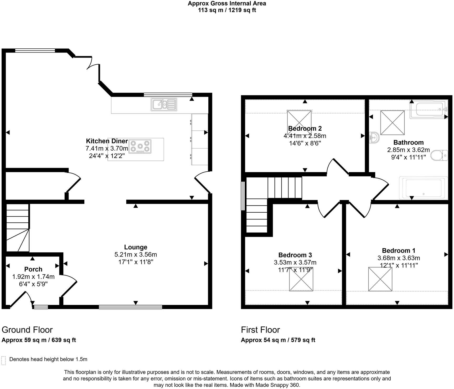 59a Afton Bridgend, New Cumnock, KA18 4BA floorplan