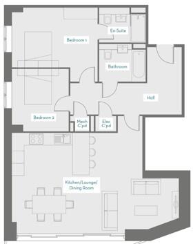 2, Quantock House, Paul Street, Taunton, Somerset floorplan