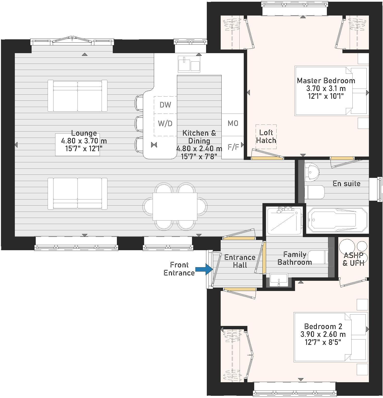 Lavender Mill, Fallow Corner Drove, Manea floorplan