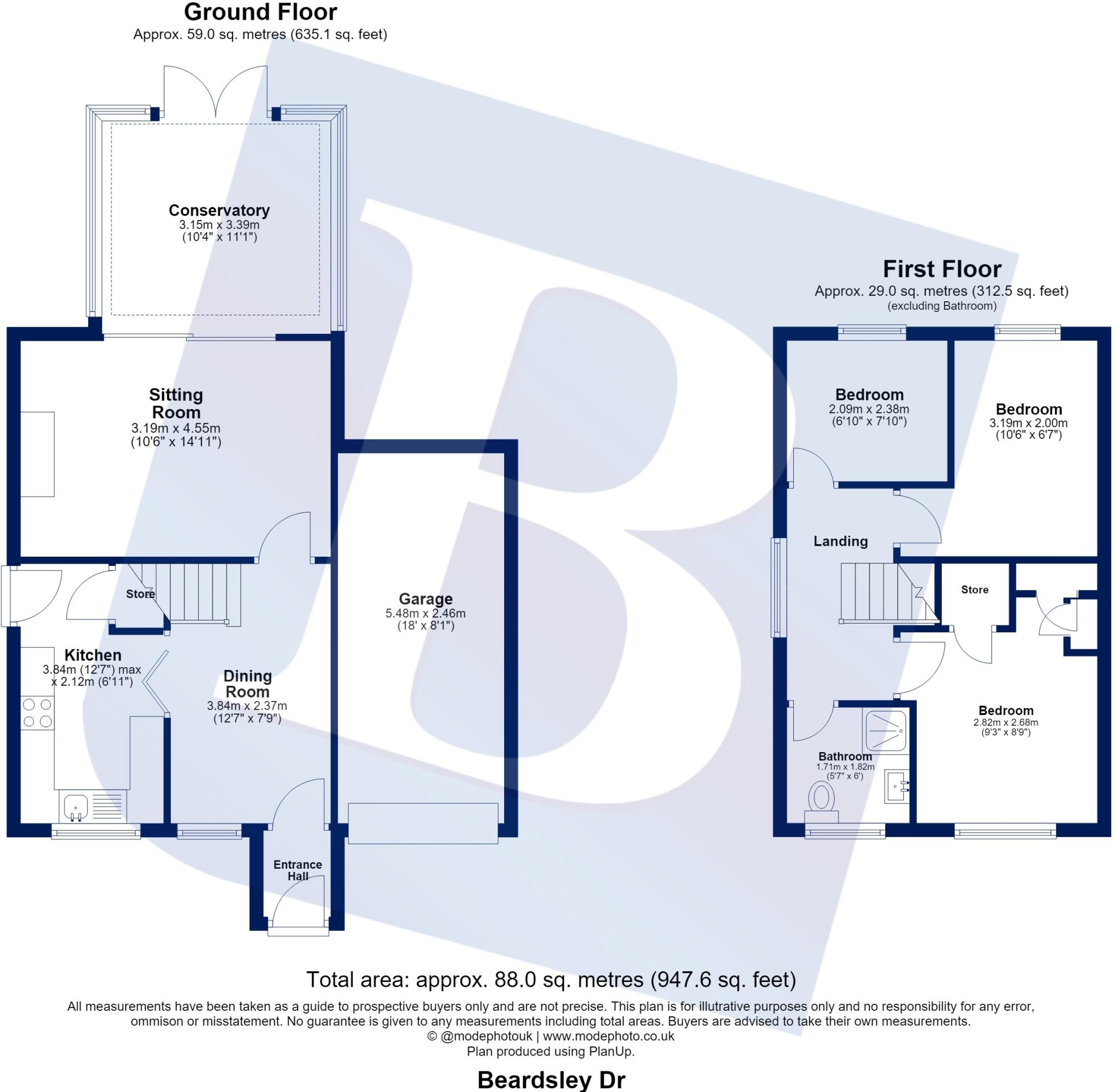 Beardsley Drive, Chelmer Village, Chelmsford, Essex, CM1 floorplan