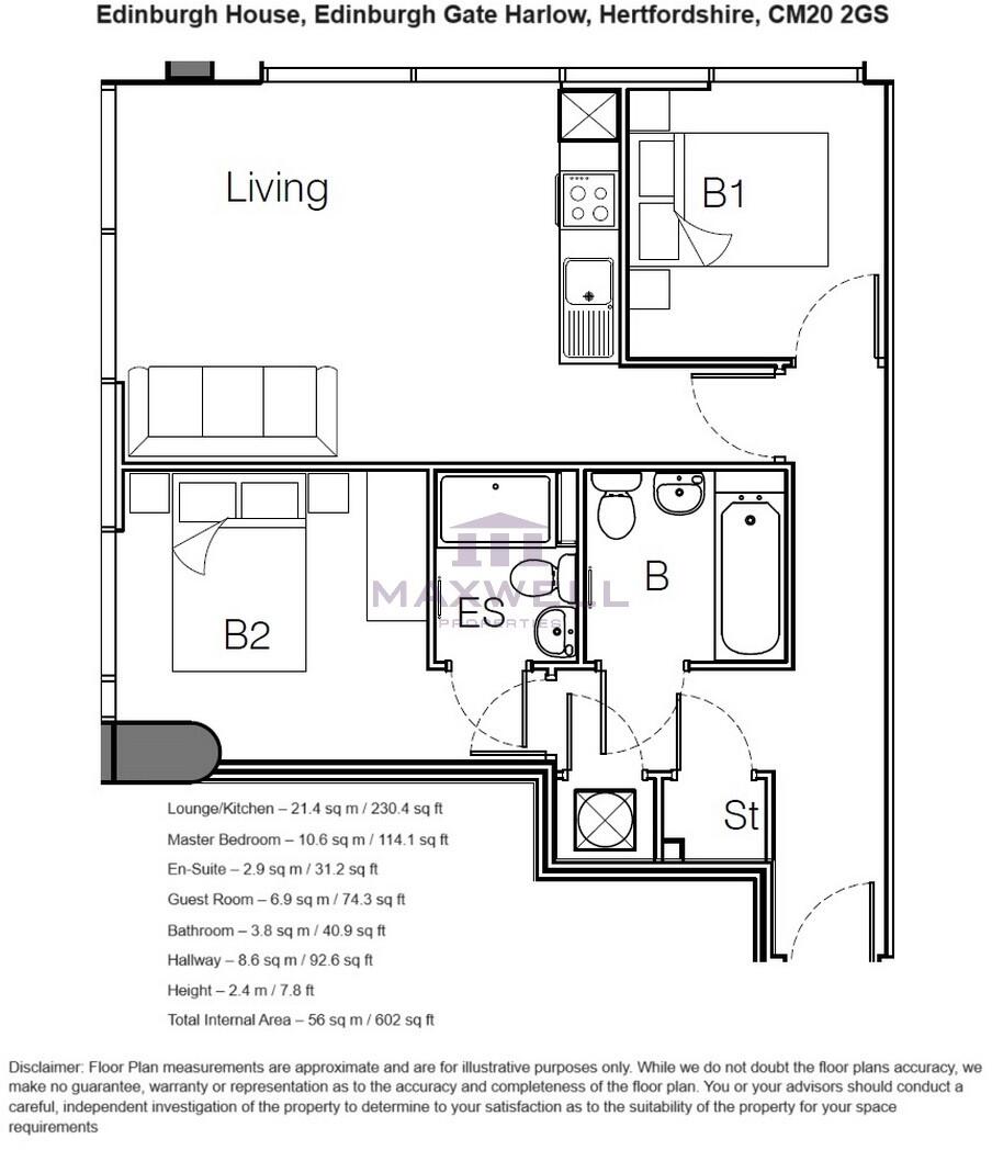 Edinburgh House, Edinburgh Gate, Harlow CM2 floorplan
