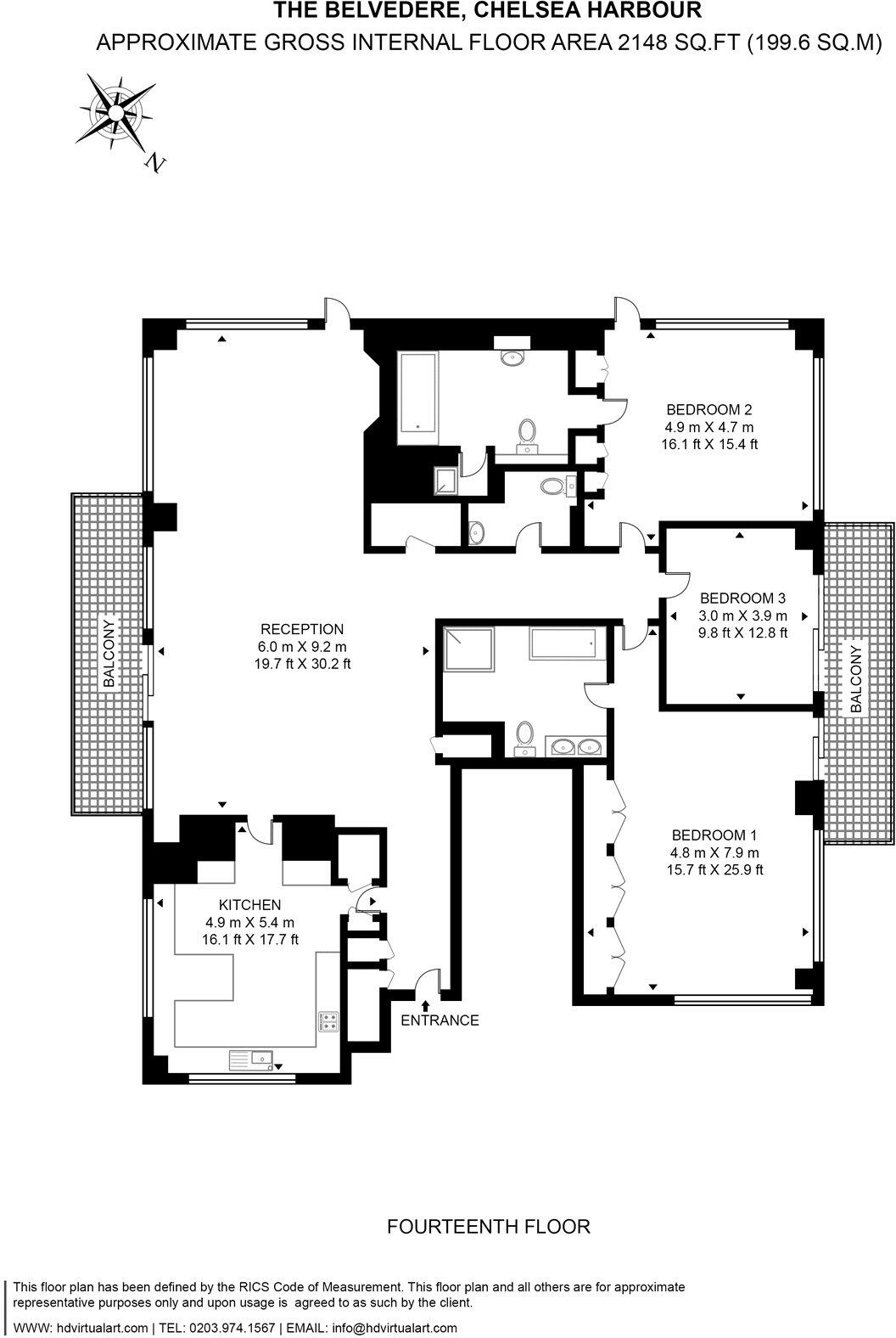 The Belvedere, Chelsea Harbour, SW10 floorplan