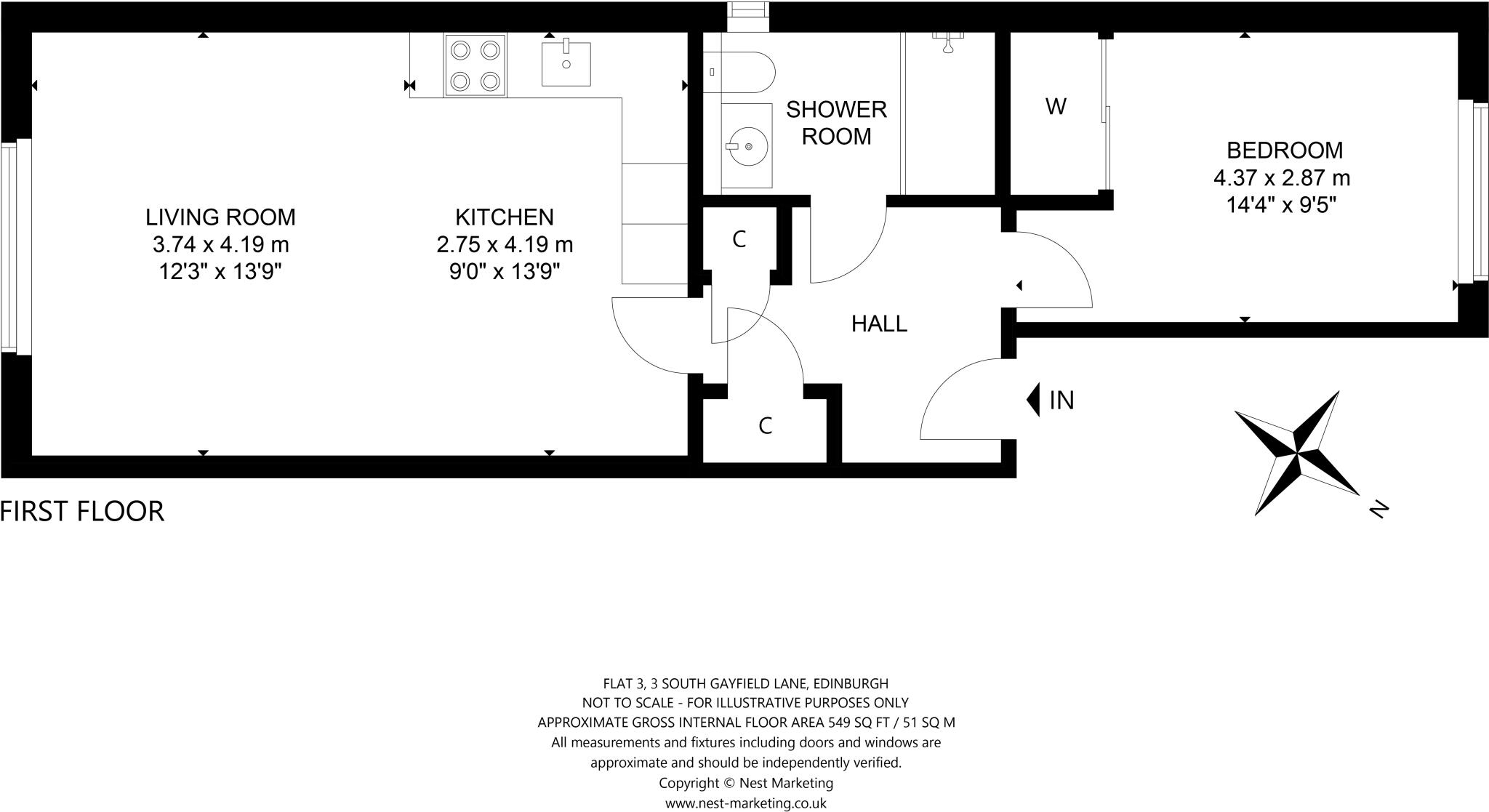 South Gayfield Lane, Edinburgh, Midlothian floorplan