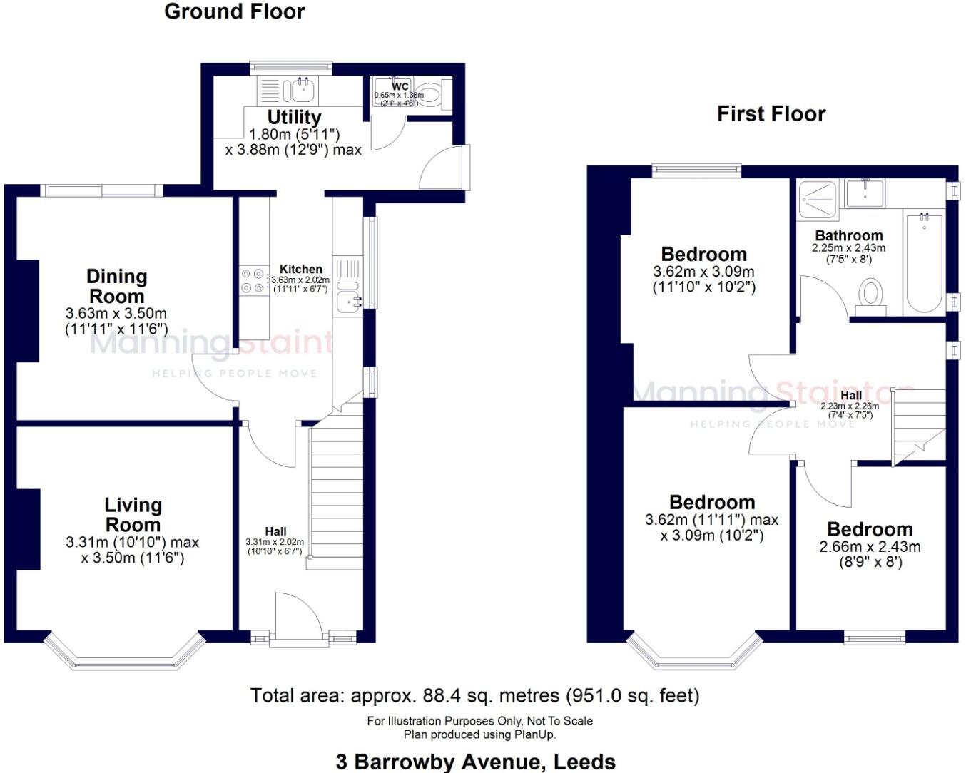 Barrowby Avenue, Leeds, West Yorkshire floorplan