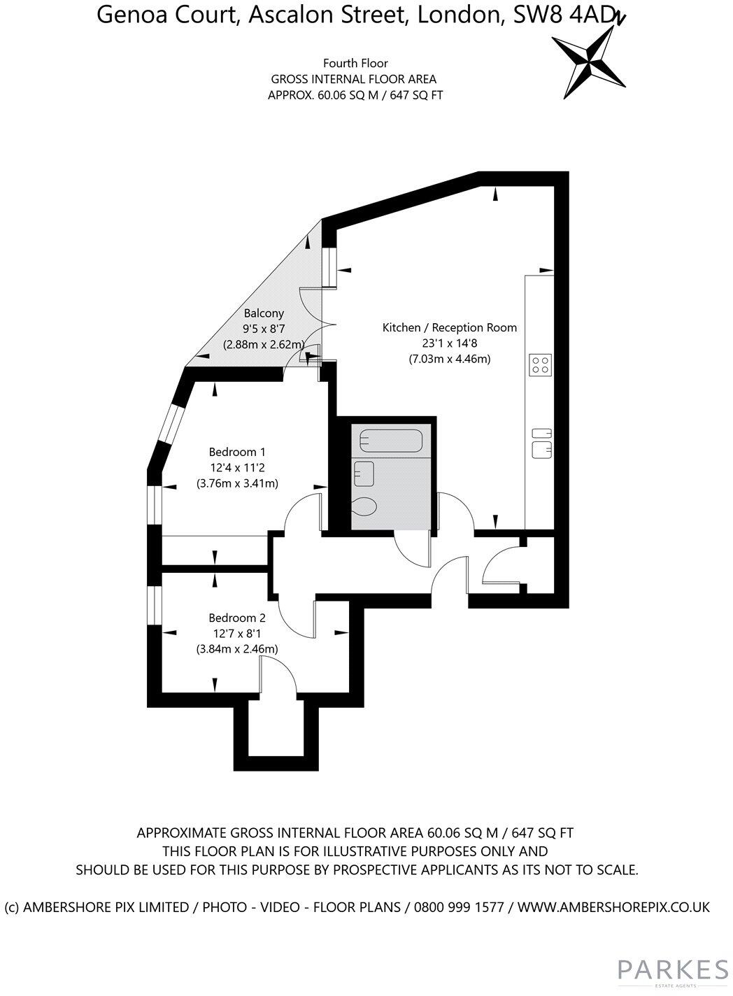 Genoa Court, Ascalon Street, London, SW8 floorplan