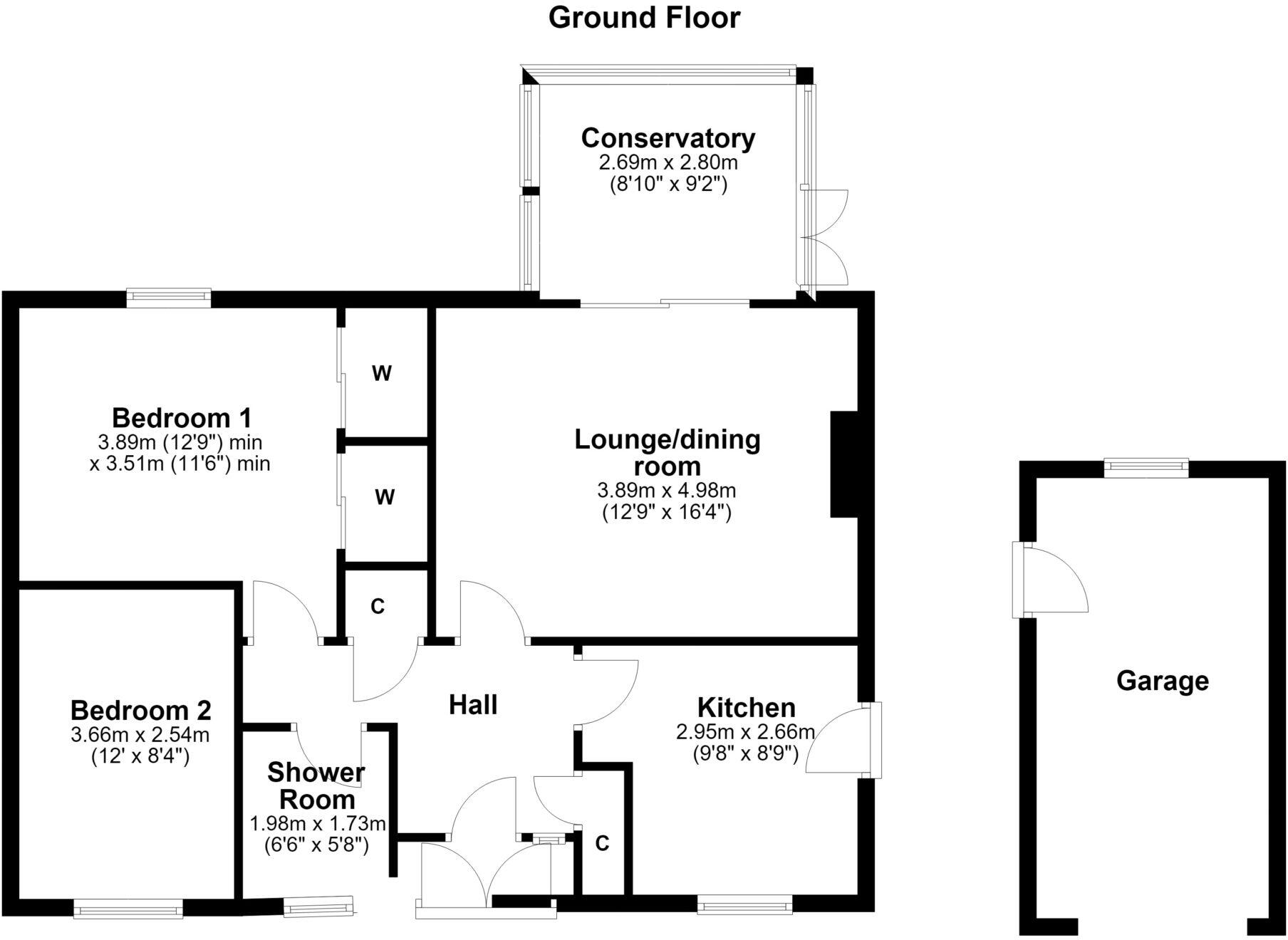 2 Abbots Crescent, Doonfoot, KA7 4JR floorplan