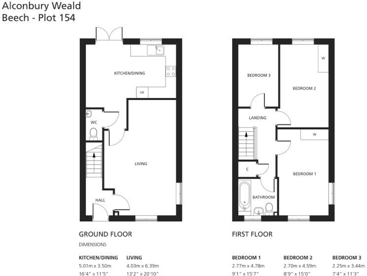 Plot 154, Windsor Road, Alconbury Weald, Huntingdon, Alconbury Weald, Cambridgeshire, PEE28 4BL floorplan
