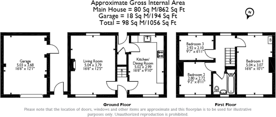 St. Giles Mount, Pontefract, West Yorkshire, WF8 floorplan