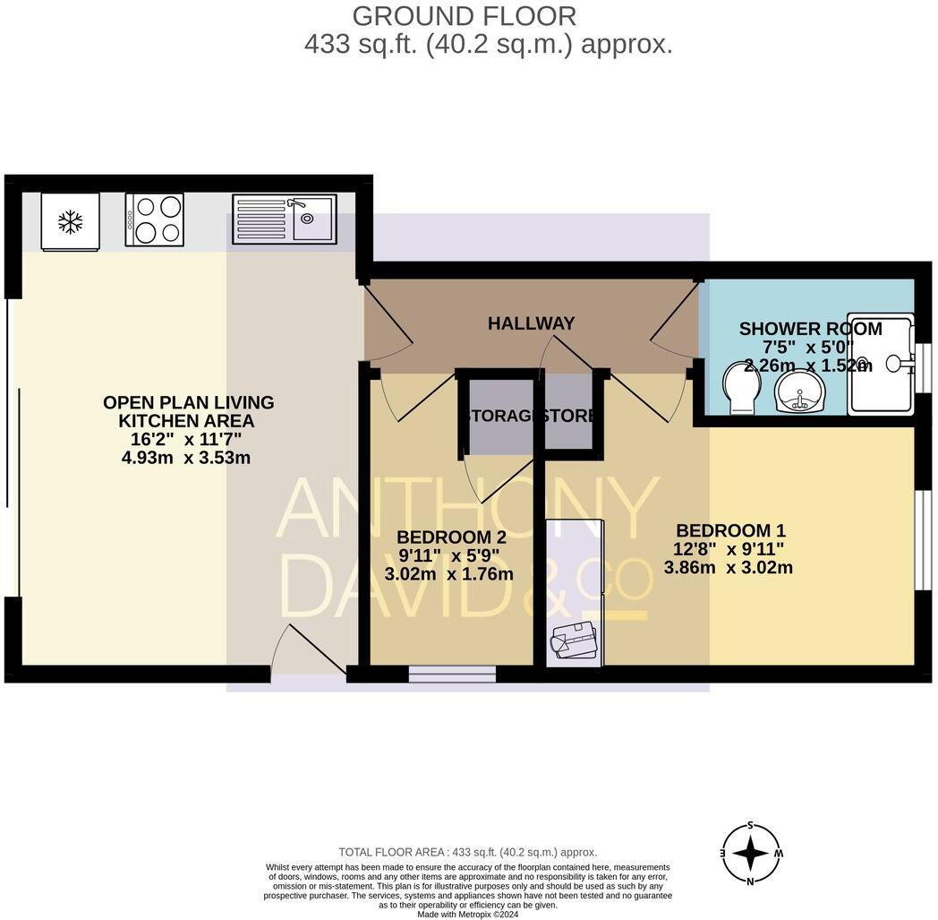 262 Wimborne Road, Oakdale , Poole, BH15 floorplan