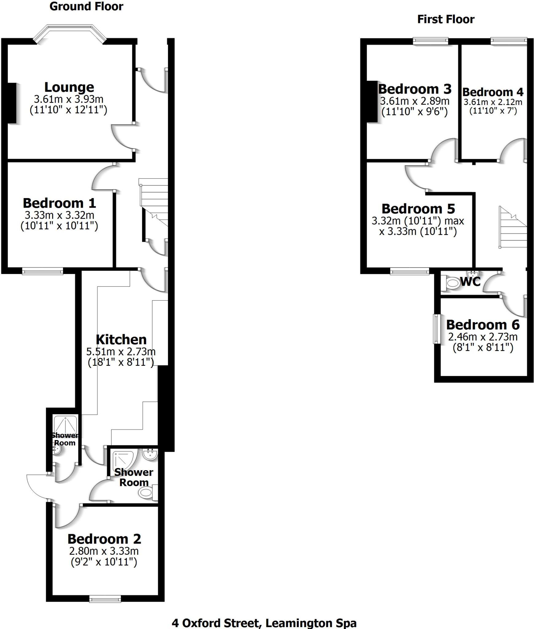 4 Oxford Street, Leamington Spa floorplan