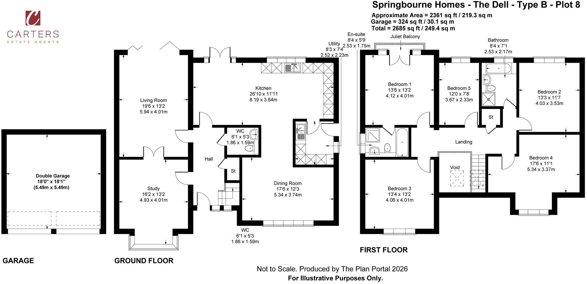 The Dell, Burbage, LE10 floorplan