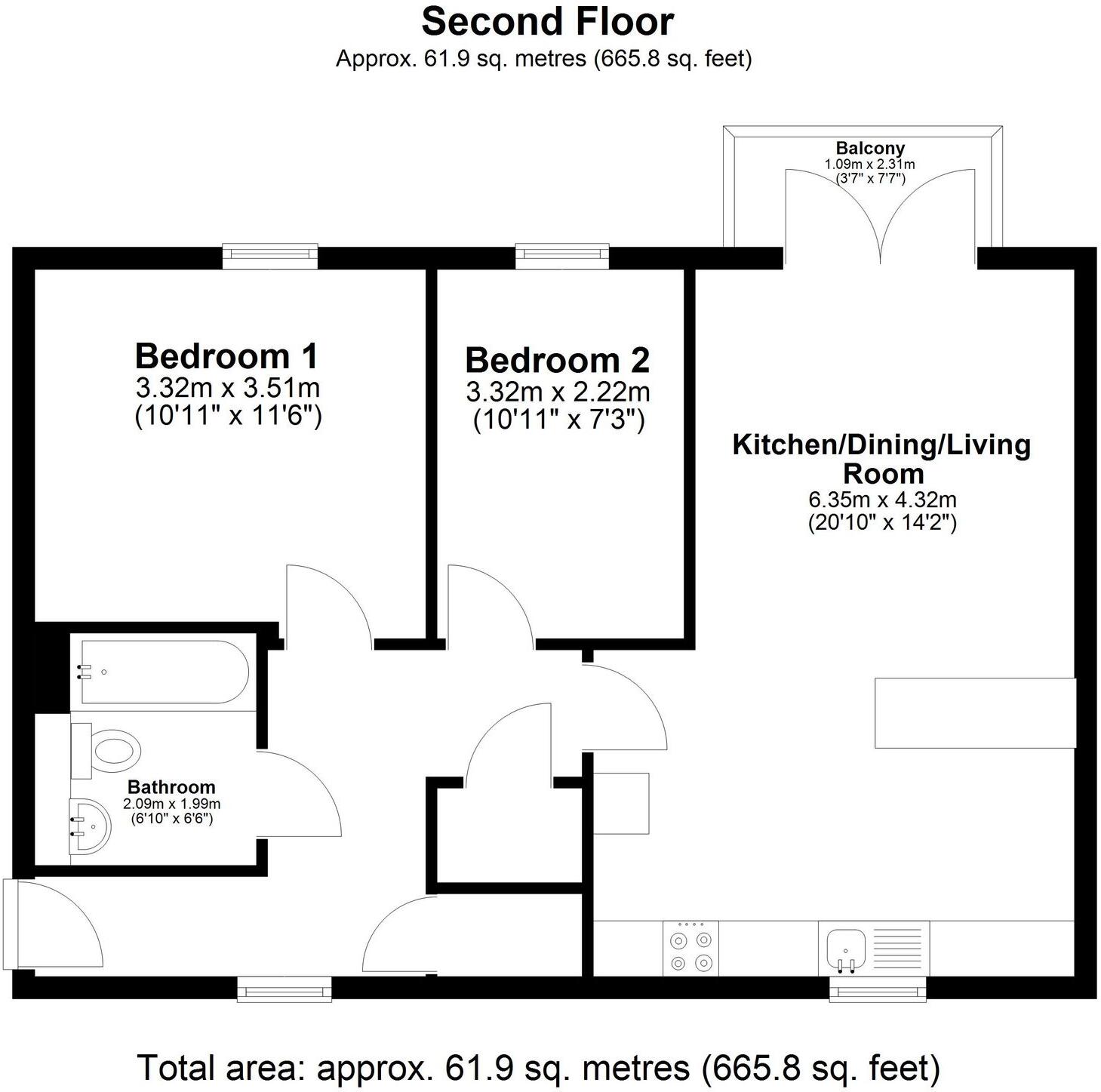 Newton Street, Shortstown, MK42 floorplan
