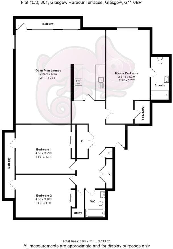 301 Glasgow Harbour Terrace 10/2, Glasgow floorplan