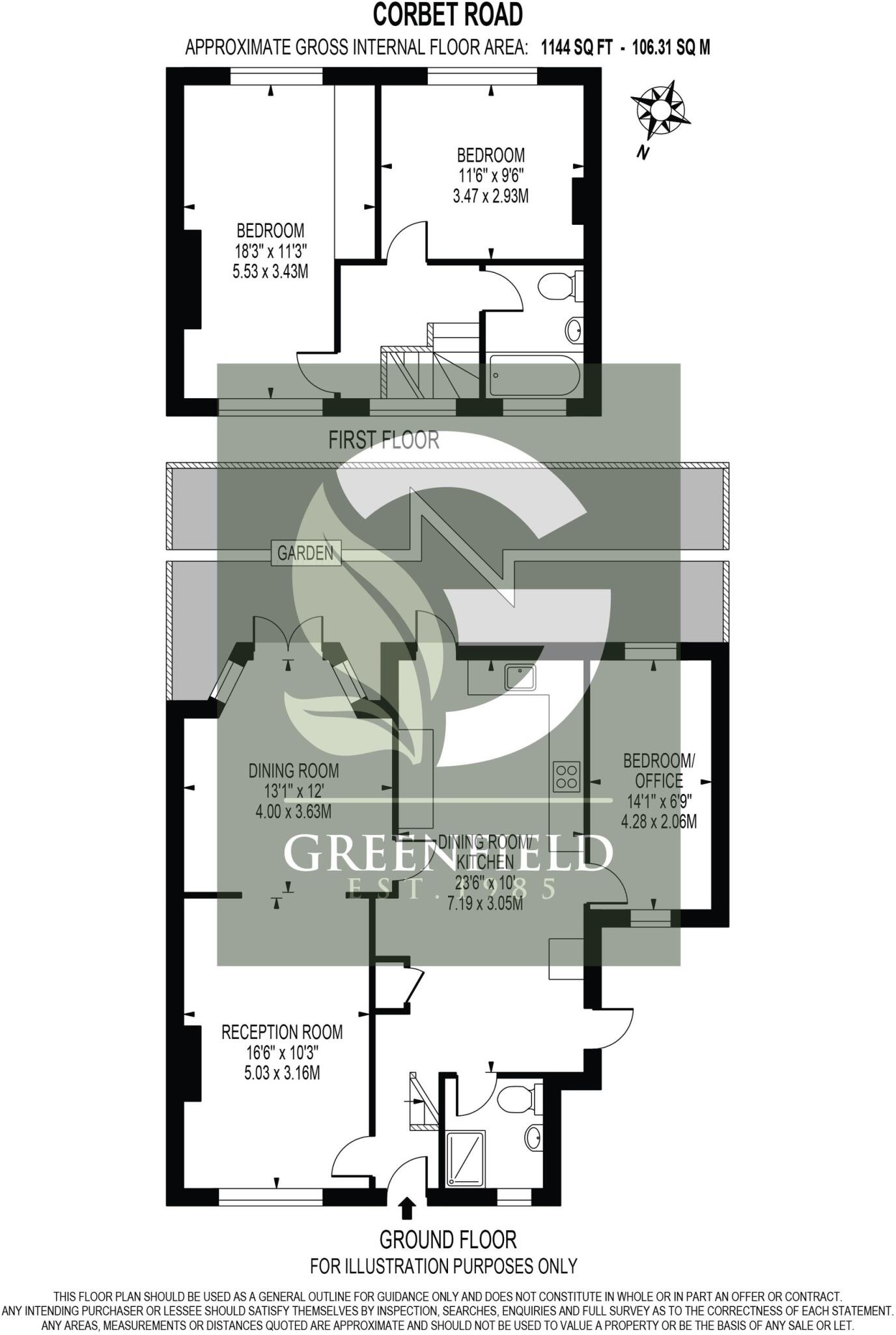 Corbet Road, Ewell Village, Epsom, Surrey, KT17 1NF floorplan