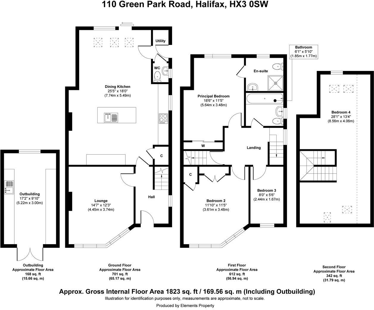 110 Green Park Road, Skircoat Green, Halifax, West Yorkshire, HX3 0SW floorplan