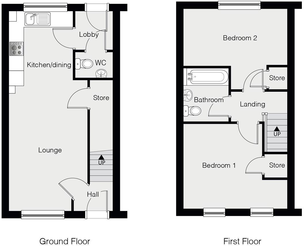 Bedford Way, Hildersley, Ross on Wye Shared ownership floorplan