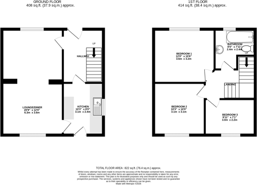 204 Salisbury Road, Totton, Southampton, SO40 3PE floorplan