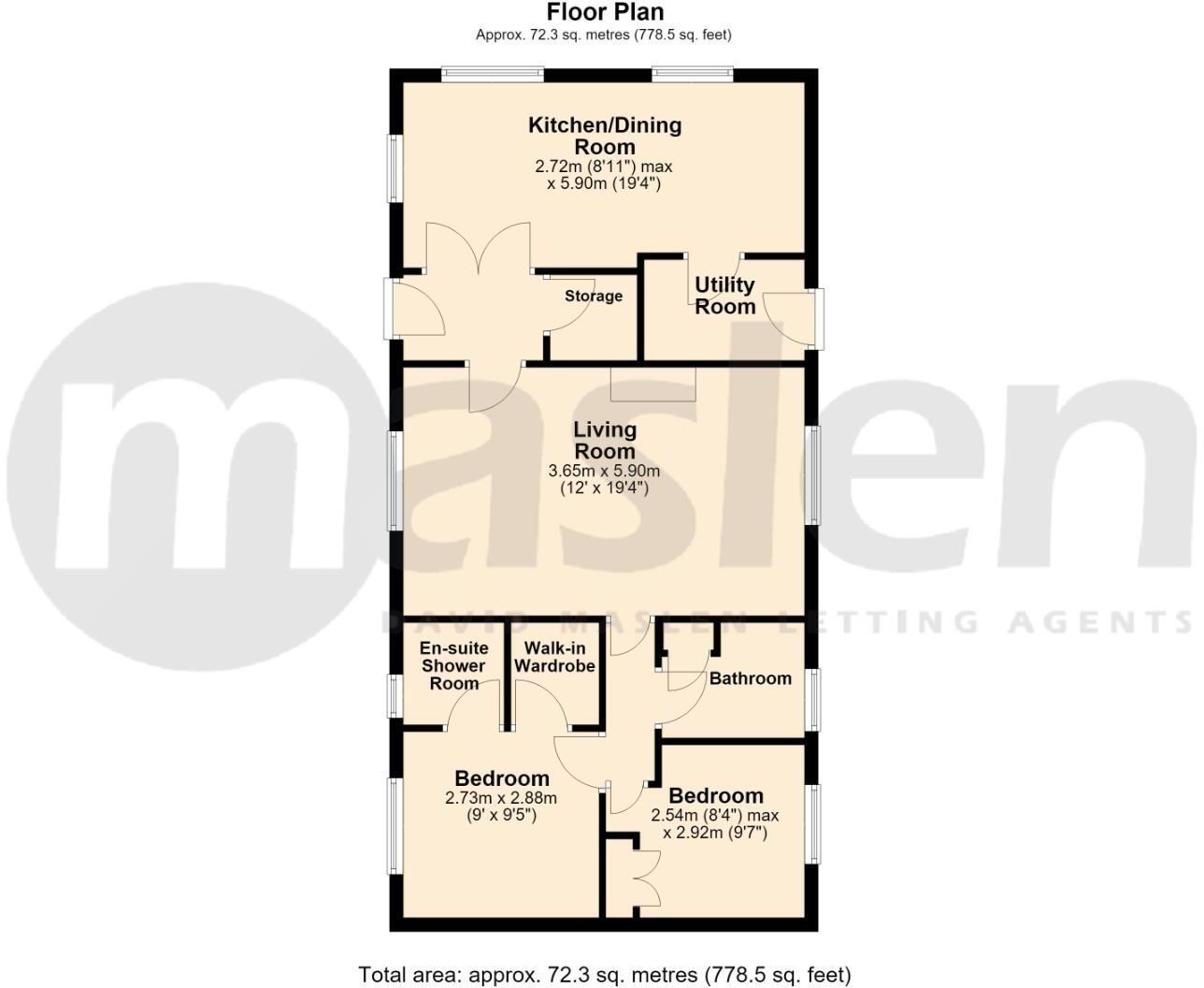 Tudor Rose Park, Peacehaven.  BN10 8UR floorplan