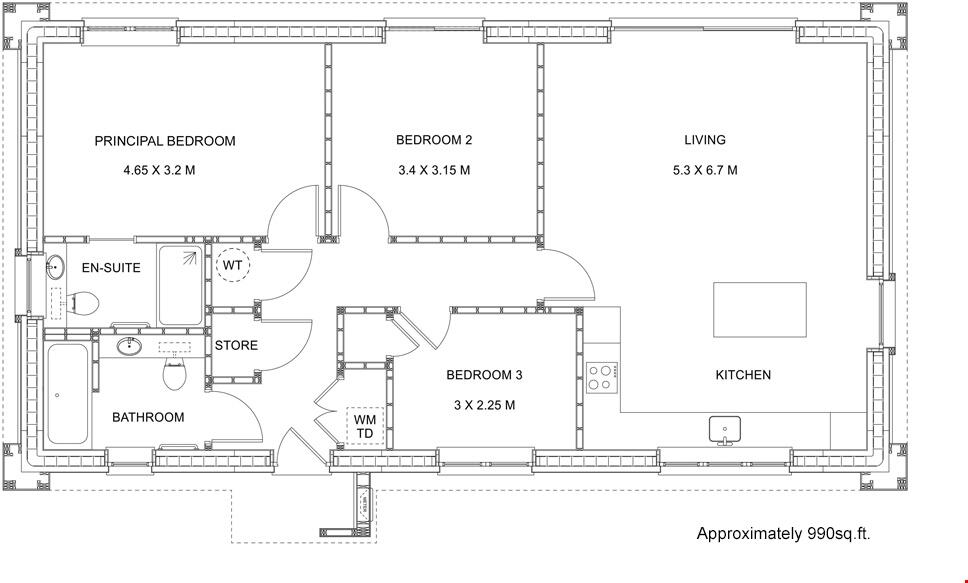 Higher Fraddon, St Columb, Cornwall floorplan