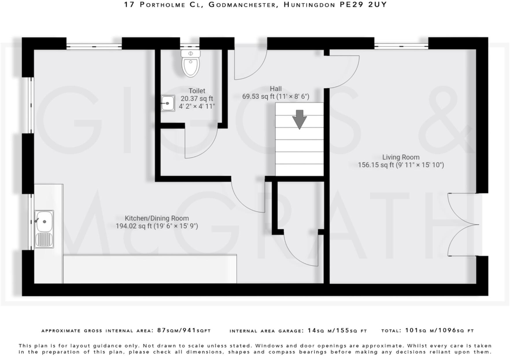 Port Holme Close, Godmanchester, Huntingdon, Cambridgeshire, PE29 2UY floorplan