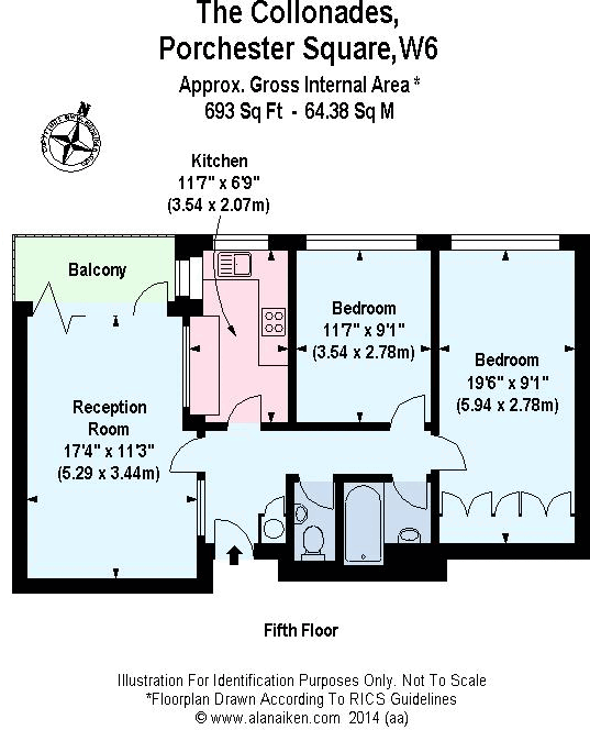 The Colonnades, Porchester Square, London floorplan